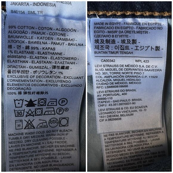 Levi’s 505 Regular Fit Men’s W40 L32 Straight Leg Stretch Blue Denim Jeans - Picture 6 of 7